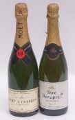 Moet NV Champagne and Sire de Beaupre sparkling, 1 bottle of each (2)