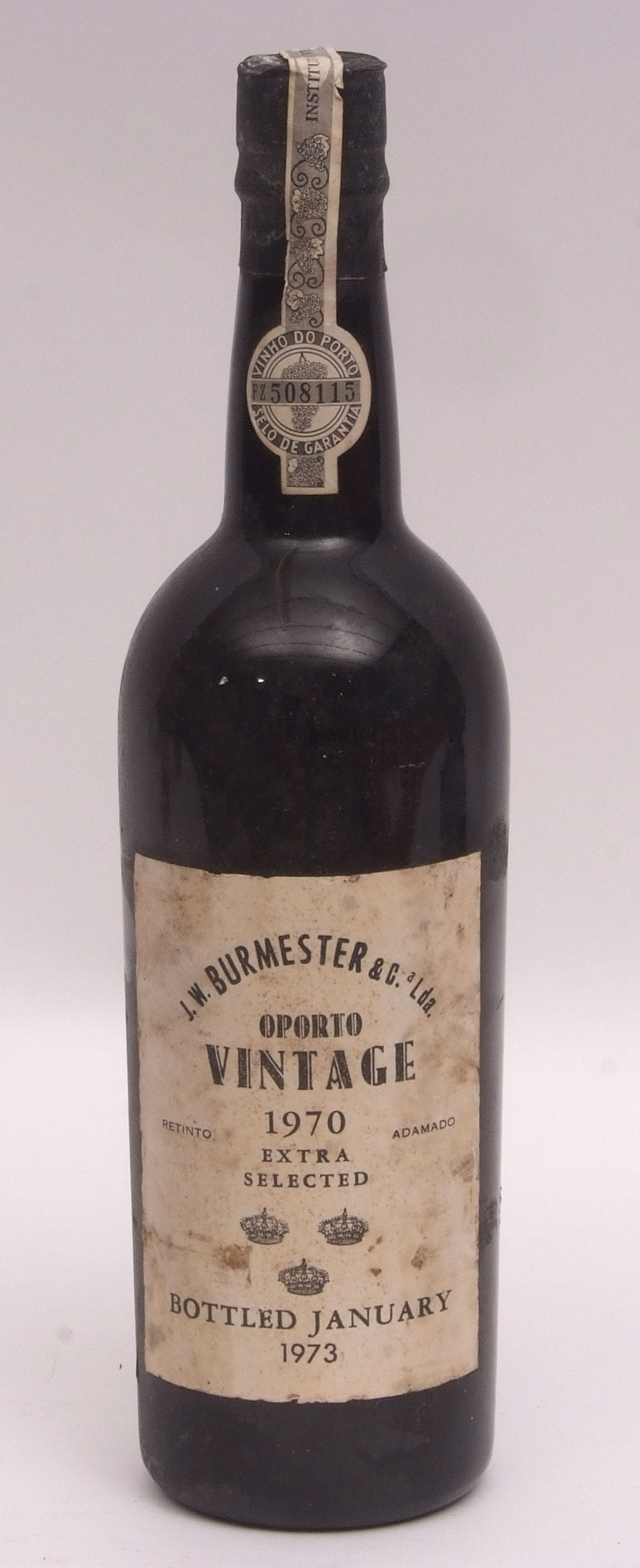 J W Burmester & Co 1970 Vintage Port (bottled January 1973), 1 bottle