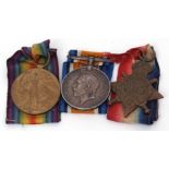 UK: WWI group of three comprising 14-15 Star, British War Medal, Victory Medal to 3-7762 Pte B J