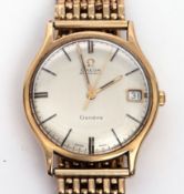 Third quarter of the 20th century 9ct gold automatic centre seconds calendar wrist watch, Omega "