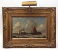 CHARLES MARTIN POWELL (1775-1824) Seascape oil on panel, signed lower right 30 x 47cms,Provenance: