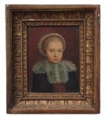 DUTCH SCHOOL (19TH CENTURY) Portrait of a young girl (after Rembrandt) oil on panel 12 x 9cms