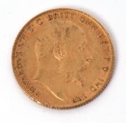 UK: Edward VII 1909 half sovereign