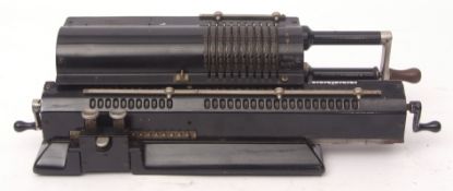First half of 20th century black and chrome finished mechanical calculator, Aktiebolaget "Original -