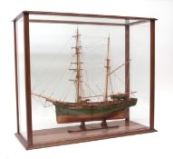 Third quarter of 20th century scratch built scale model of a Western Ocean Yacht, (rigged as a