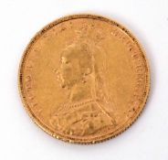 UK: Victorian 1892 sovereign (Jubilee head)