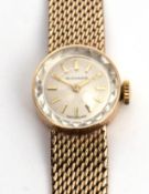 Mid-20th century 9ct gold ladies dress watch, Movado, the 17-jewel movement to a signed and silvered