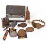 UK: WWI pair comprising British War Medal and Victory Medal to 27358 Pte S J Smithson, Norf R,