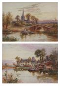 WALTER STUART LLOYD RBA (1875-1929) River scenes pair of watercolours, both signed 27 x 36cms (2)