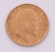 UK: Edward VII 1908 half sovereign