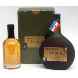 Armagnac J de Mallaic VSOP, boxed, and further bottle of orange brandy liqueur (2)