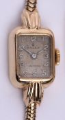 Mid-20th century ladies 9ct gold wrist watch, Rolex "Precision", the 17-jewel movement adjusted to