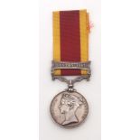 UK: Second China War medal with Canton 1857 clasp to Cpl Jos Ollessom, 3rd Regiment, officially