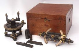 Early 20th century mahogany cased surveyor's level, L Casella, maker to the Admiralty and Ordnance -