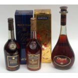 Martell Cordon Bleu Cognac, and Martell VS Fine Cognac, 1 bottle of each, both boxed and Otard