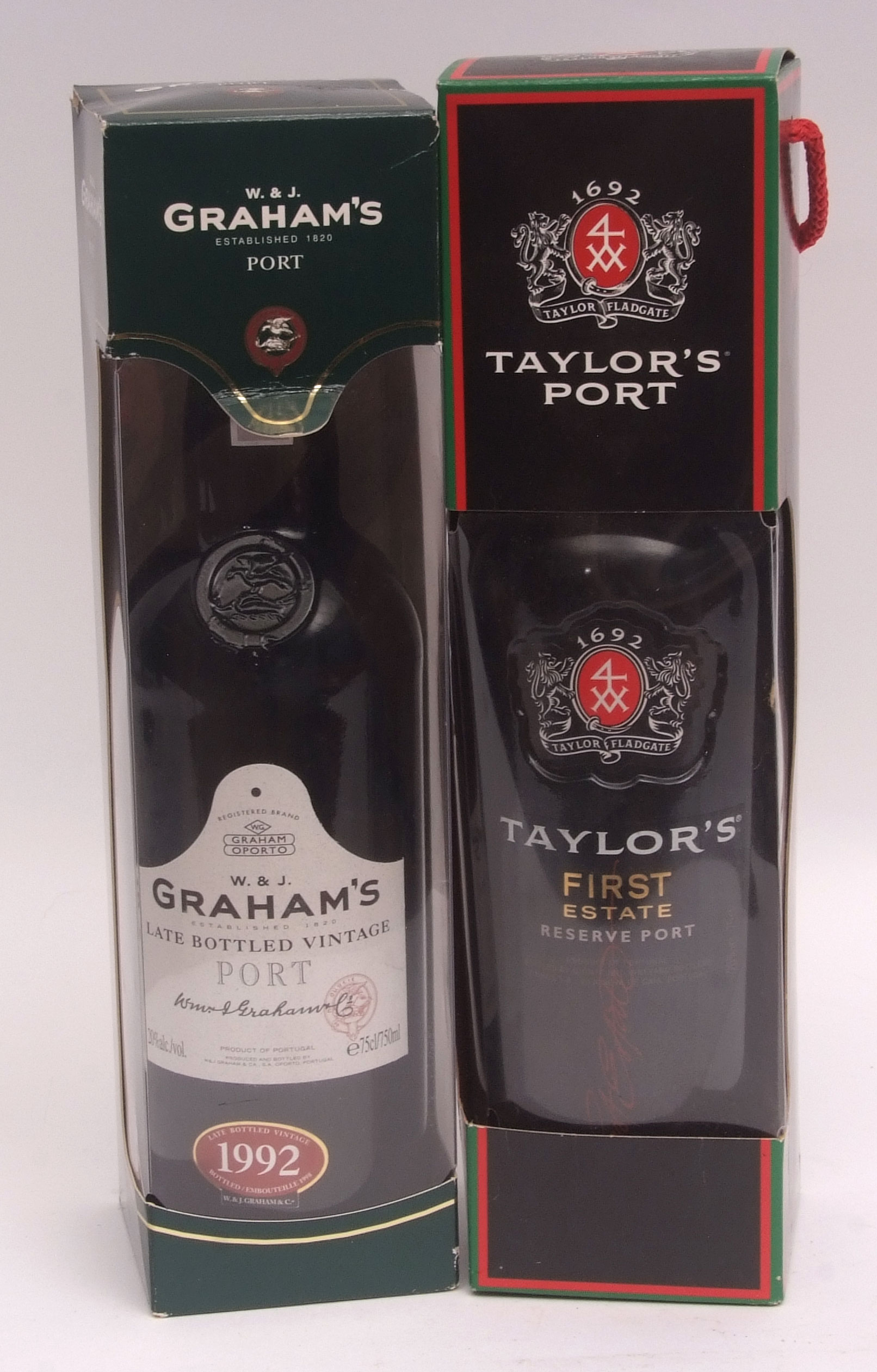 W & J Graham LBV Port 1992 and Taylor's First Estate Reserve Port, 1 bottle of each, both in cartons