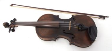 Violin, bearing label for Joseph Klotz, 1791, 18th/19th century, length of back 36cms, in later