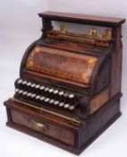 Late 19th/early 20th century American timber cased cash register, The National Cash Register Co -