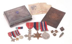 UK: MBE group of three medals attributed to 71103 Major John Nicholas Revans Hallett, Norfolk