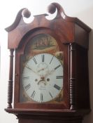 Mid-19th century mahogany cased 8-day longcase clock, J Heald - Wisbech, the hood with swan neck