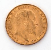 UK: Edward VII 1908 sovereign