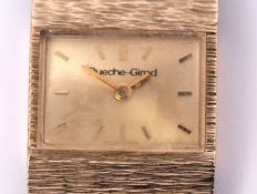 Last quarter of 20th century ladies 9ct gold dress watch, Bueche-Girod, the 17-jewel movement