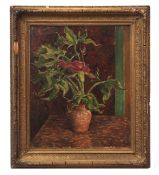 AR STUART SOMERVILLE (1908-1983) Still life of lily in a vase oil on canvas, signed lower right 56 x
