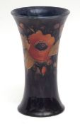 Mid-20th century Moorcroft cylindrical vase decorated with the Pomegranate pattern, factory mark and