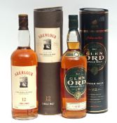 Glen Ord Single Malt Scotch, 12yo, 40% vol, 1ltr and Aberlour 12yo Single Malt Scotch, 1ltr, both in