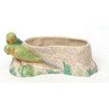 Large planter modelled as two budgerigars, 24cms high