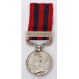 UK: India General Service medal with Jowaki 1877-8 clasp to 618 Private James Gavin 2/9th Foot (