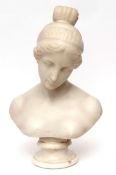 William Theed, signed Carrara marble bust, inscribed "W Theed fecit Roma 1841" depicting a classical