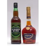 Courvoisier VSOP Cognac, 70cl, and Morrison's Fine Green Ginger Wine, 70cl, 1 bottle of each (2)