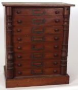 Victorian 8-drawer collector's/specimen cabinet, each drawer with glass top 56 x 46cms