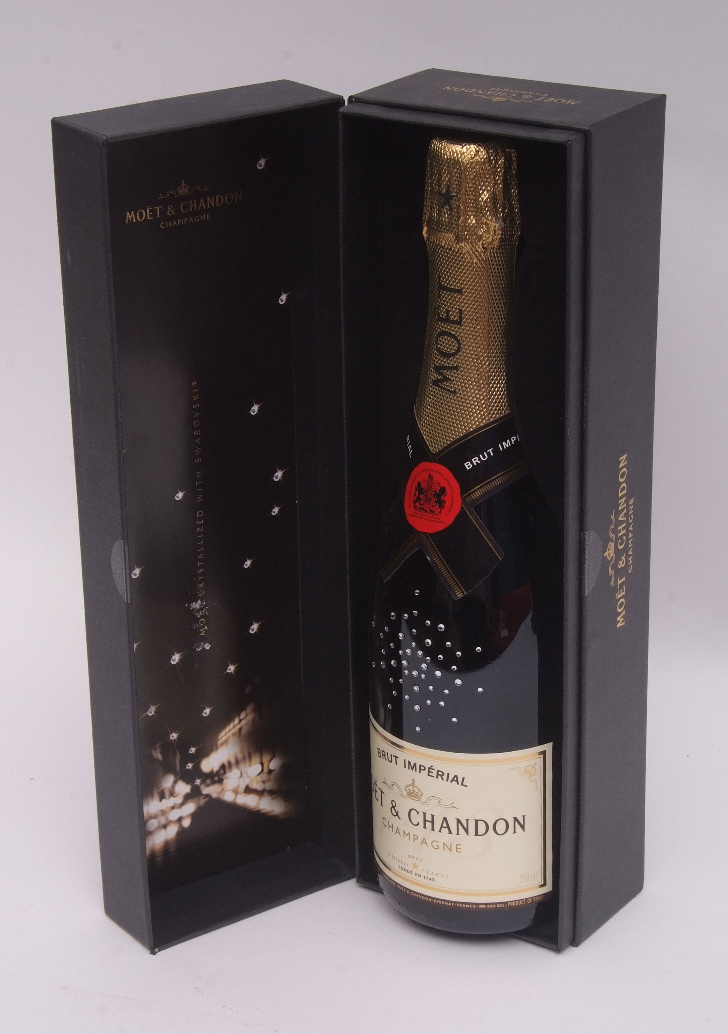 Moet NV Champagne encrusted with Swarovski crystals (boxed)