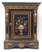 Good 19th century pier cabinet applied throughout with ornate gilt metal mounts and caryatids, the