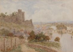 HERBERT MENZIES MARSHALL (1841-1913) "Chinon" watercolour, signed lower left 25 x 35cms,