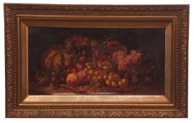 CHARLES THOMAS BALE (act 1866-1895) Still Life study of mixed fruit oil on canvas, signed lower left