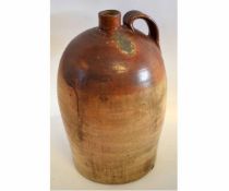 Large stoneware flagon and stopper stamped 4 Penny 5 Queen Street Palace, together with a further