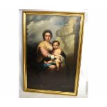 After Bartolome Esteban Murillo, oil on canvas, Mother and Child, 165 x 110cms