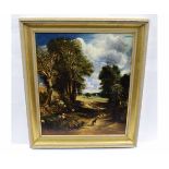 After John Constable, oil on canvas, The Cornfield, 75 x 62cms