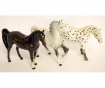 Three Beswick models of horses