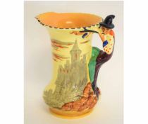 Burleigh ware jug, modelled as The Pied Piper of Hamelin, patt no 4982 to base, 20cms high