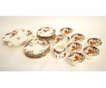 Part tea set, Aynsley, comprising 6 cups together with saucers and 6 side plates, sugar bowl and