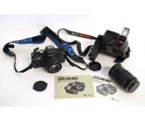 Praktica and Mirri cameras and lens etc