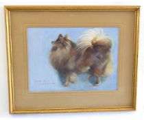 Frank Southgate, RBA, signed gouache, "Pooh-Bah June 1913 (dog study)", 35 x 47cms