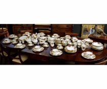 An extensive Royal Albert Country Roses dinner service/coffee and tea set, 24 piece setting