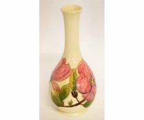 Moorcroft vase, the white body with a pink tube lined anemone design