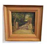 AR George Clausen, RA, oil on board, signed lower left, A shaded path, 34 x 34cms