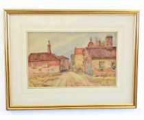William Edward Mayes, signed and dated 1903, watercolour, Village street, 26 x 42cms